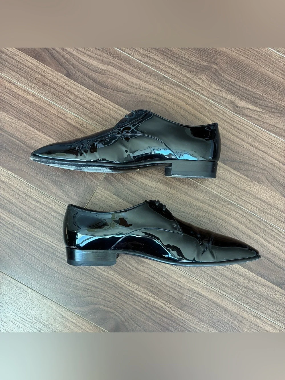 Saint Laurent Men’s Gabriel Derby, Size 41, Patent Leather
